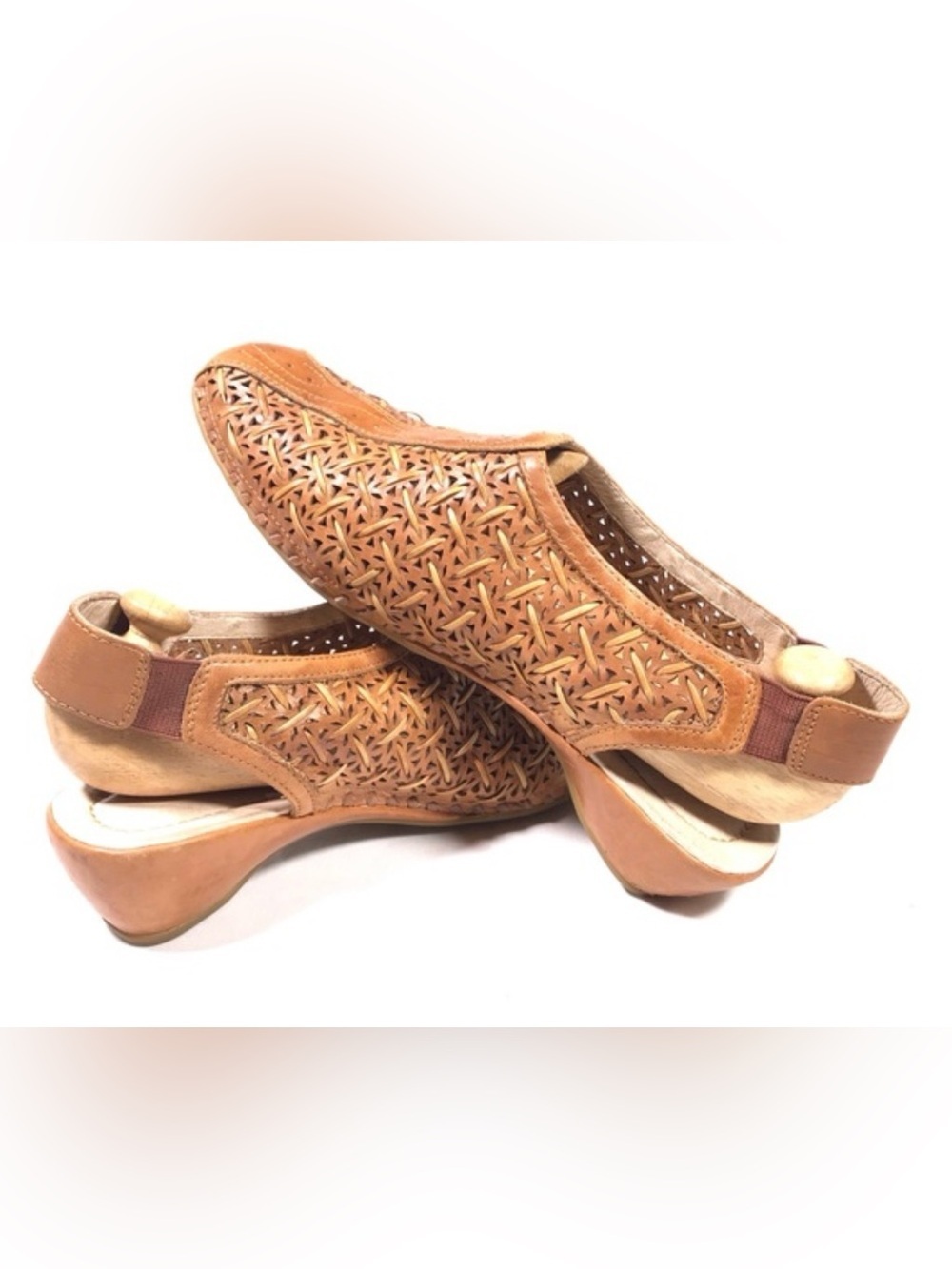 Pikolinos Leather Woven Sandals Mules , size 39 /9.5-9 US